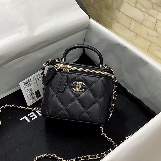 Chanel Small Vanity with Chain Black AP2198