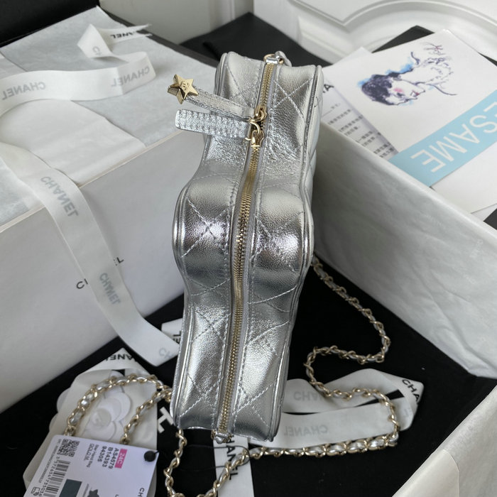 Chanel Star Handbag Silver AS4579