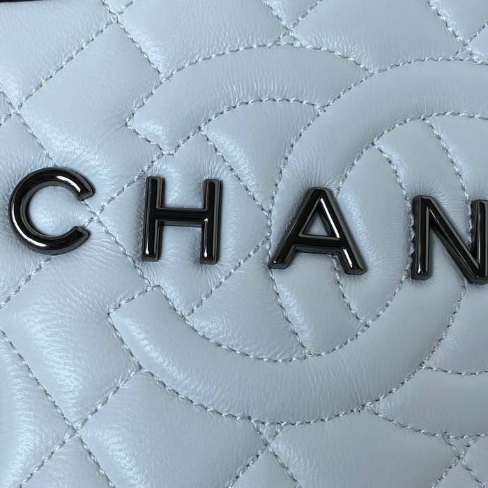 Chanel Star Handbag White with Black hardware AS4579