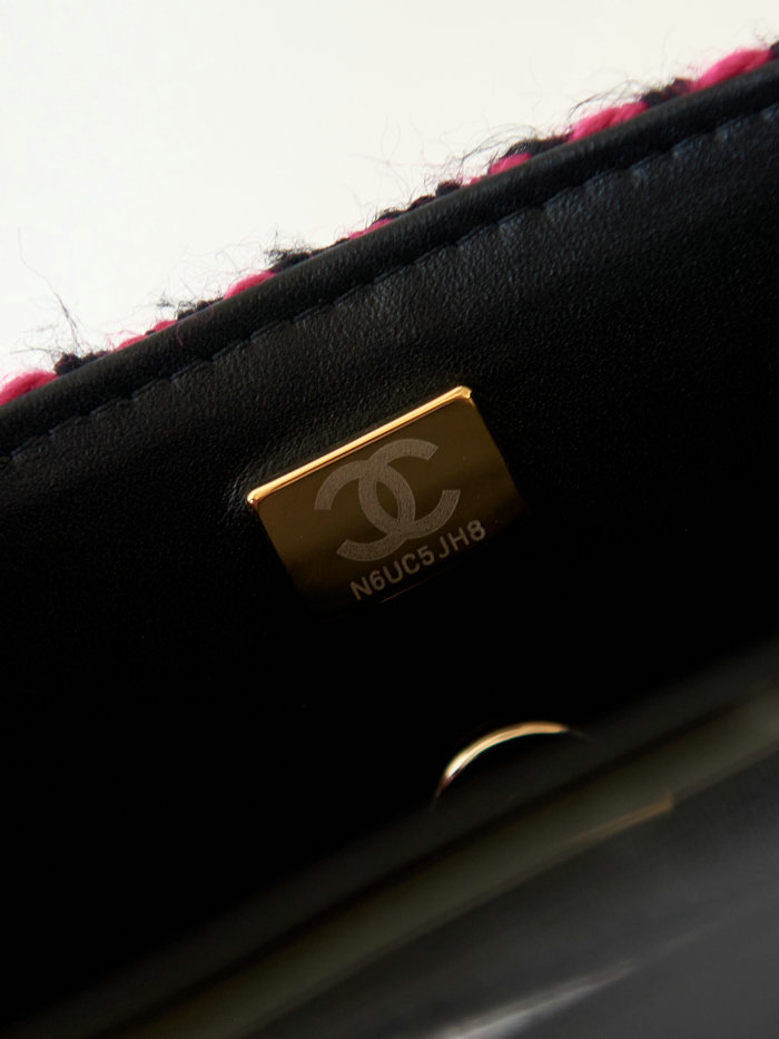 Chanel Tweed Small Box Bag Pink AS4470