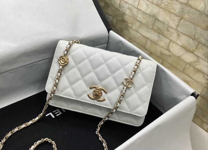 Chanel Wallet On Chain White AP3580