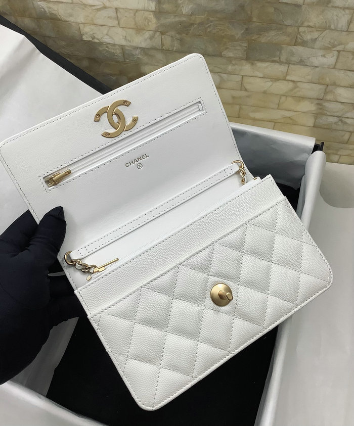 Chanel Wallet On Chain White AP3580