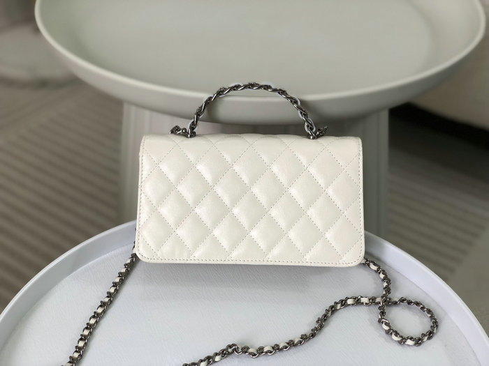 Chanel Wallet on Chain White AS96029