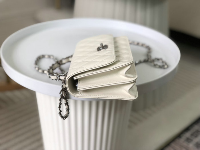 Chanel Wallet on Chain White AS96029