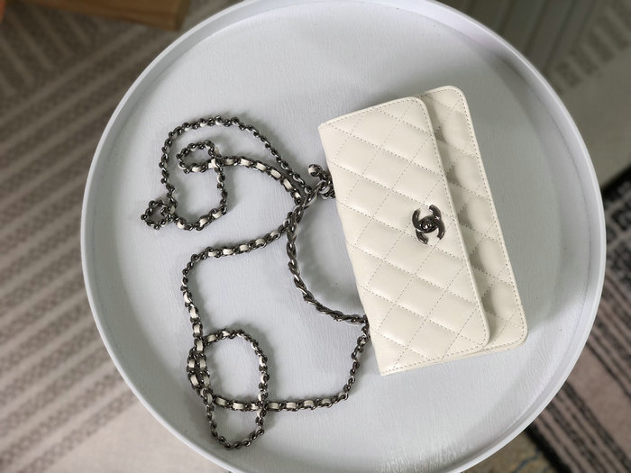 Chanel Wallet on Chain White AS96029