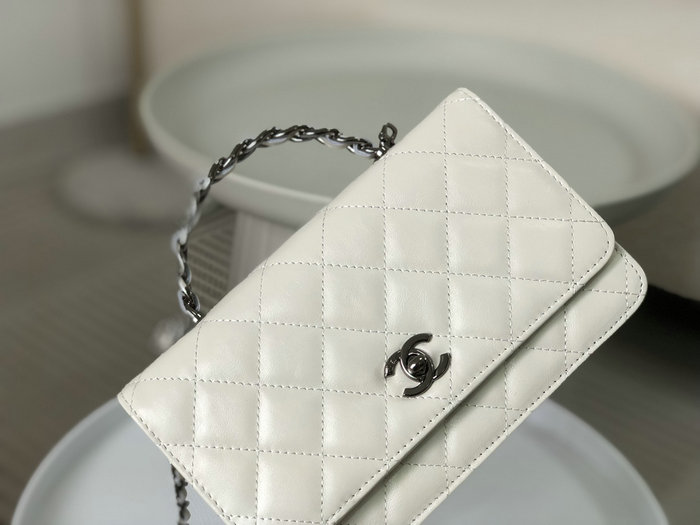 Chanel Wallet on Chain White AS96031