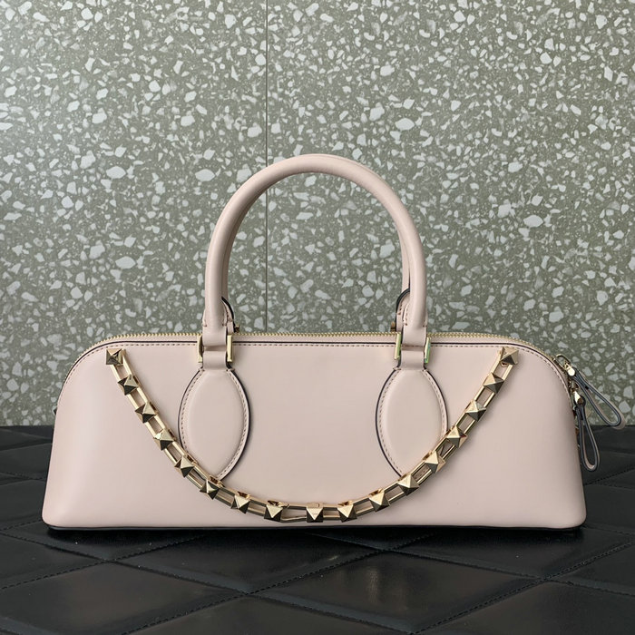 Valentino Rockstud East-west Calfskin Handbag Light Pink V0273