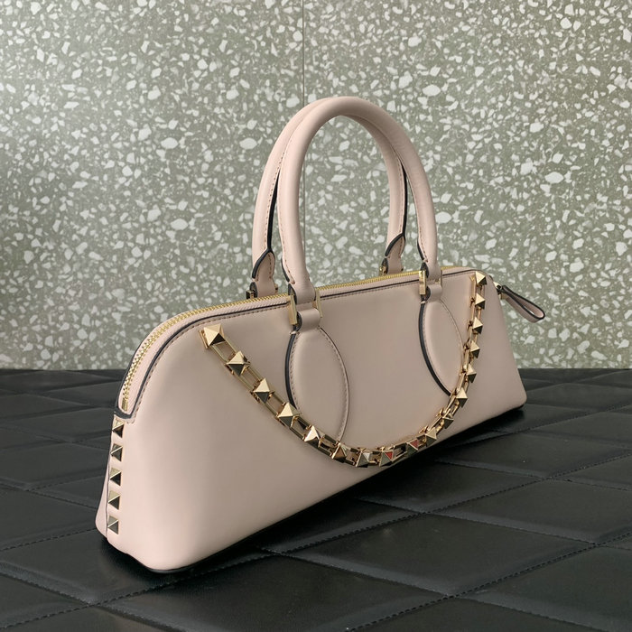 Valentino Rockstud East-west Calfskin Handbag Light Pink V0273