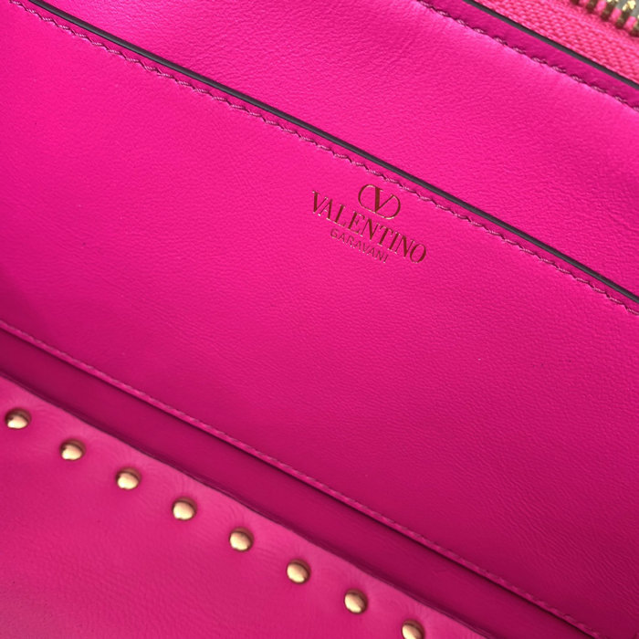 Valentino Rockstud East-west Calfskin Handbag Pink V0273