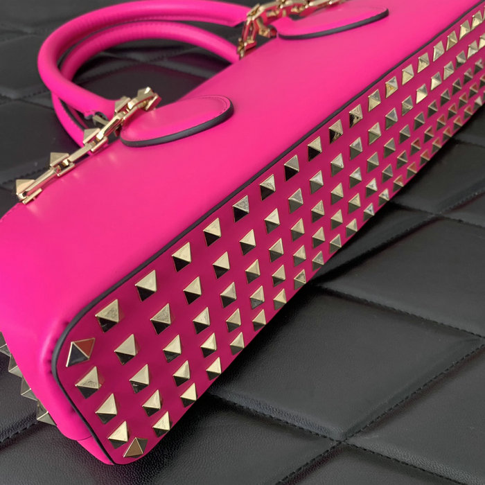 Valentino Rockstud East-west Calfskin Handbag Pink V0273