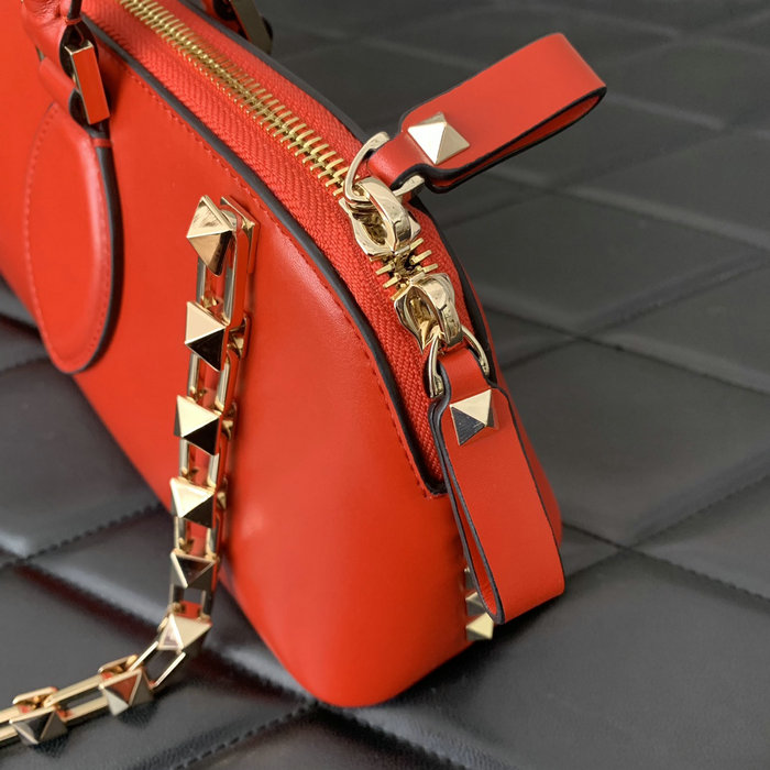 Valentino Rockstud East-west Calfskin Handbag Red V0273