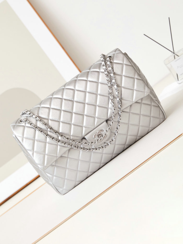 Chanel Airline Flap Bag Silver A3827