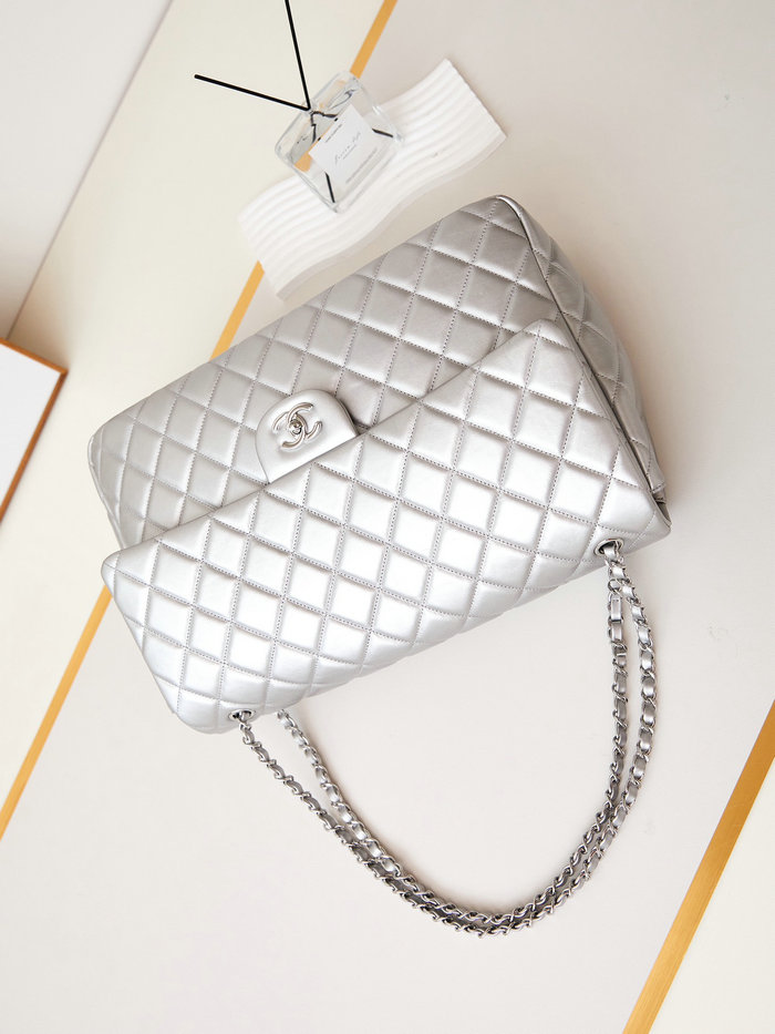 Chanel Airline Flap Bag Silver A3827