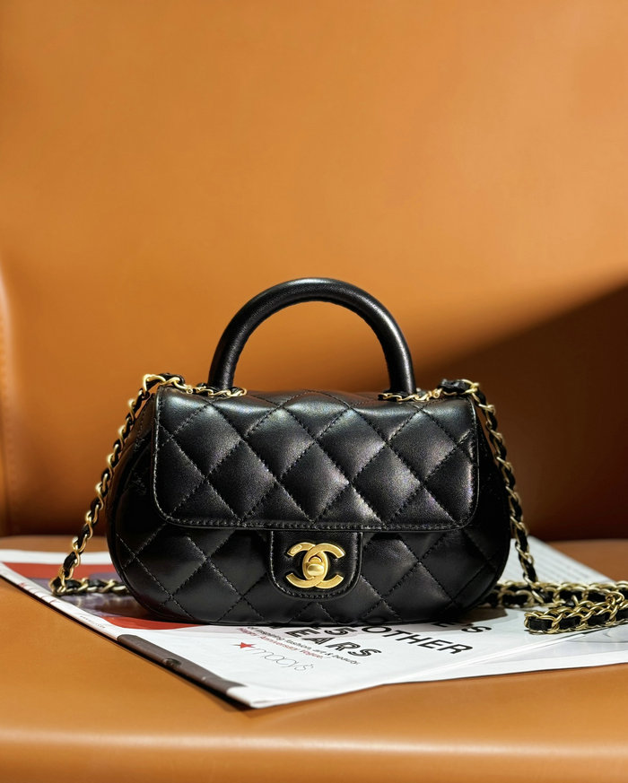 Chanel Small Bag With Top Handle Black AS4573