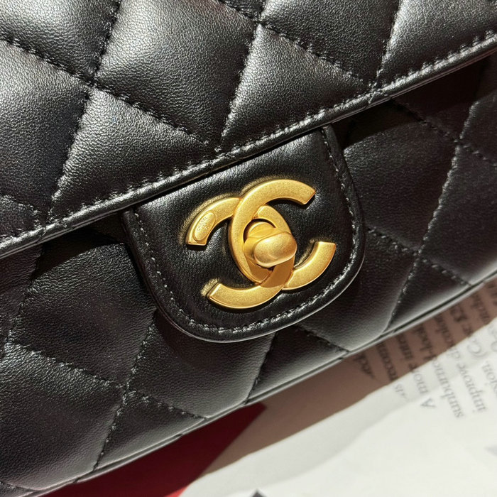 Chanel Small Bag With Top Handle Black AS4573