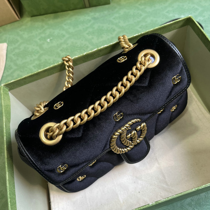 Gucci GG Marmont Mini Shoulder Bag Black 446744