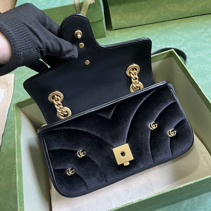 Gucci GG Marmont Mini Shoulder Bag Black 446744