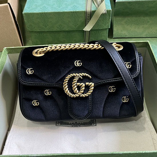 Gucci GG Marmont Mini Shoulder Bag Black 446744