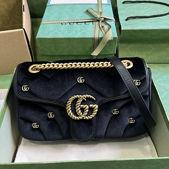 Gucci GG Marmont Medium Shoulder Bag Black 443497