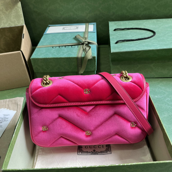 Gucci GG Marmont Medium Shoulder Bag Pink 443497