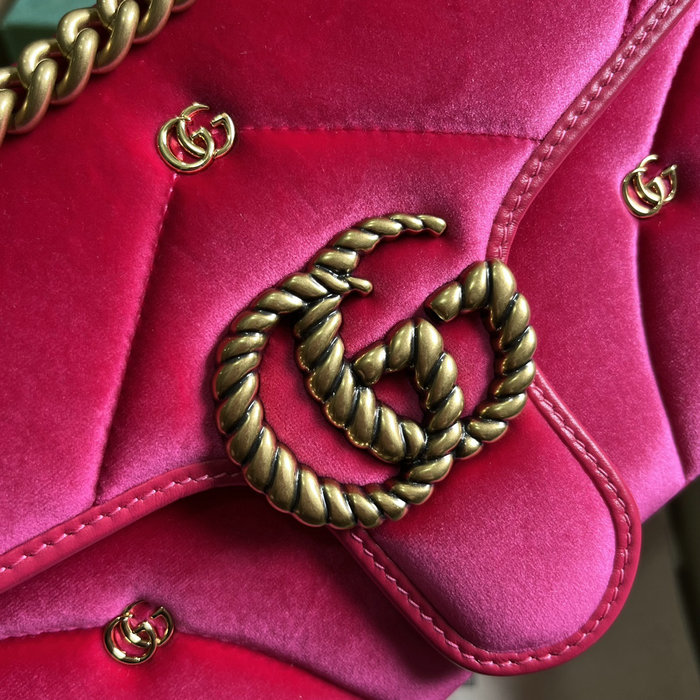 Gucci GG Marmont Medium Shoulder Bag Pink 443497