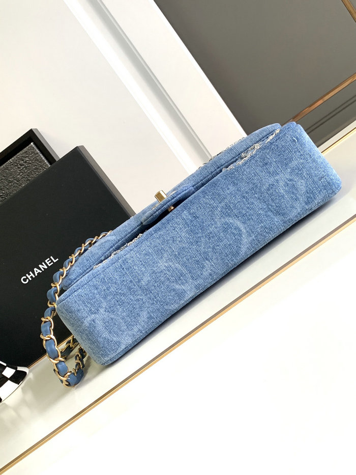 Medium Chanel Denim Flap Bag Blue AS1112