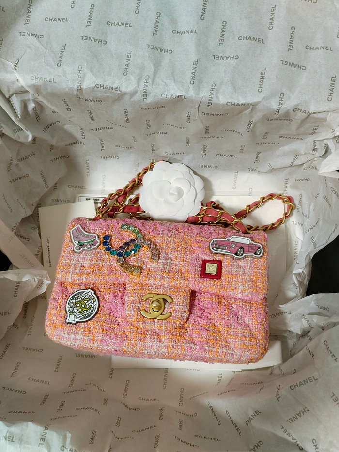 Small Chanel Flap Bag Pink A2420