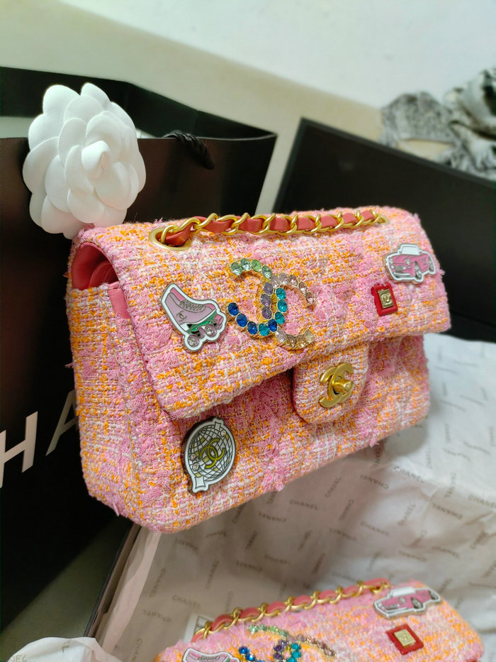 Small Chanel Flap Bag Pink A2420