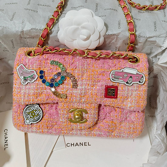 Small Chanel Flap Bag Pink A2420