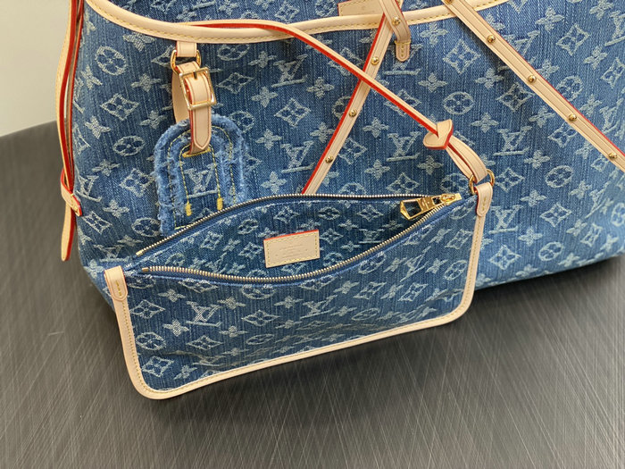 Louis Vuitton Denim Blue CarryAll MM M46855