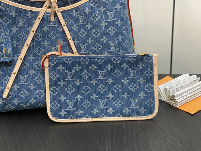 Louis Vuitton Denim Blue CarryAll MM M46855