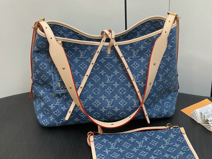 Louis Vuitton Denim Blue CarryAll MM M46855