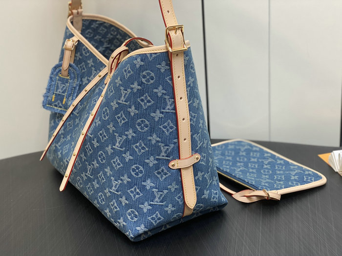 Louis Vuitton Denim Blue CarryAll MM M46855