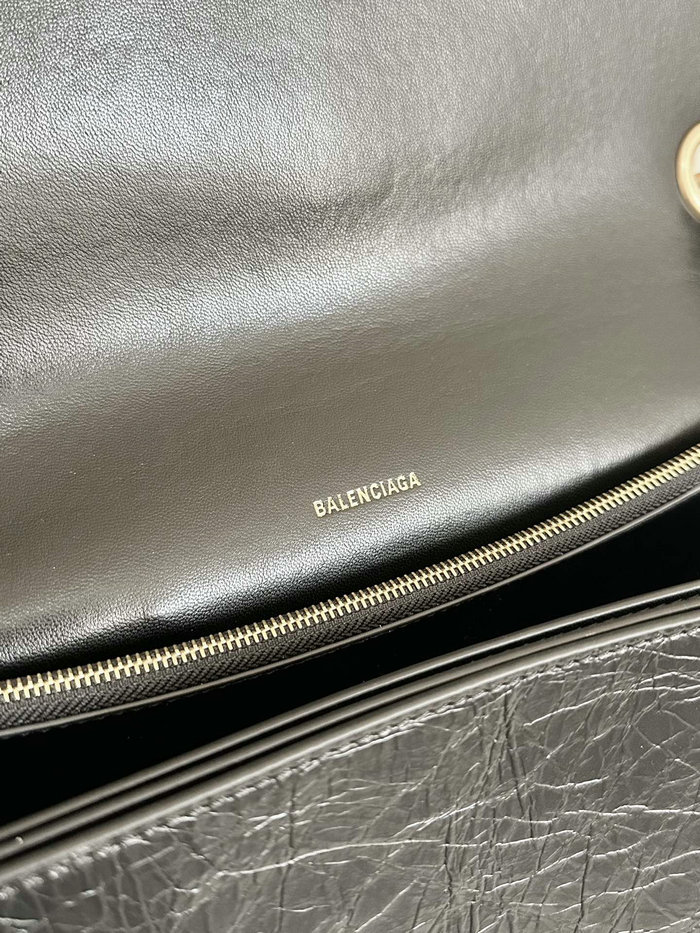 Balenciaga Crush Large Chain Bag Black B716332