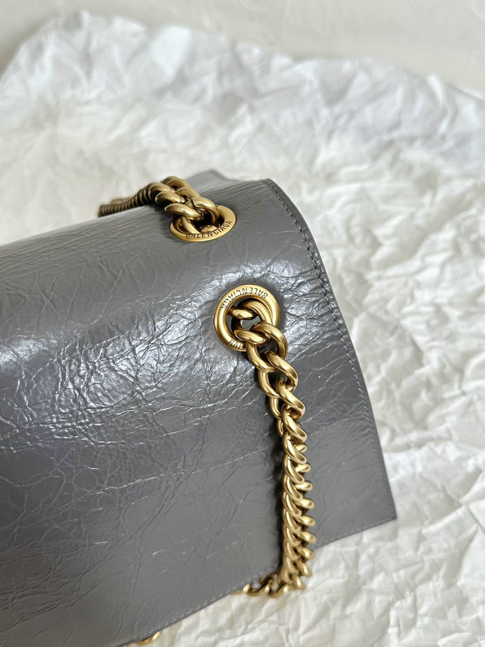 Balenciaga Crush Medium Chain Bag Grey B716393