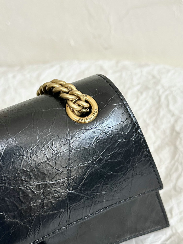 Balenciaga Crush Small Chain Bag Black B716351