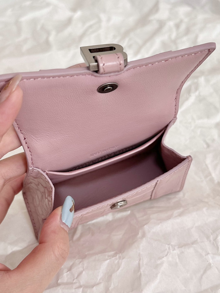 Balenciaga Hourglass Nano Top Handle Bag Pink B664676