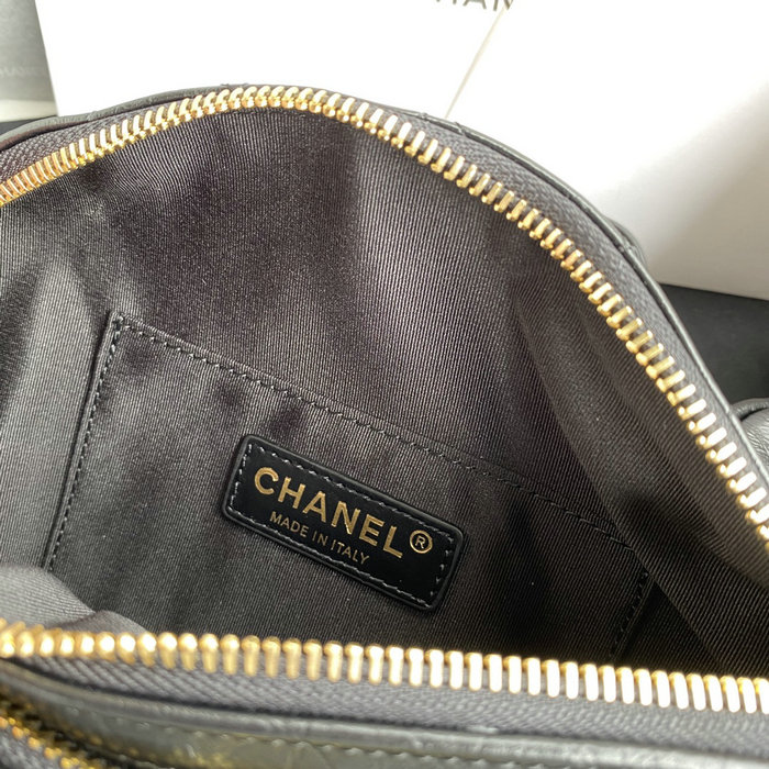 Chanel Aged Calfskin Waist Bag Black AS1077