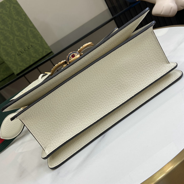 Gucci Small GG Supreme Queen Margaret Shoulder Bag White 476541