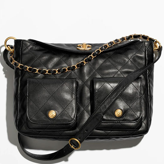 Chanel Large Hobo Bag Black AS4668