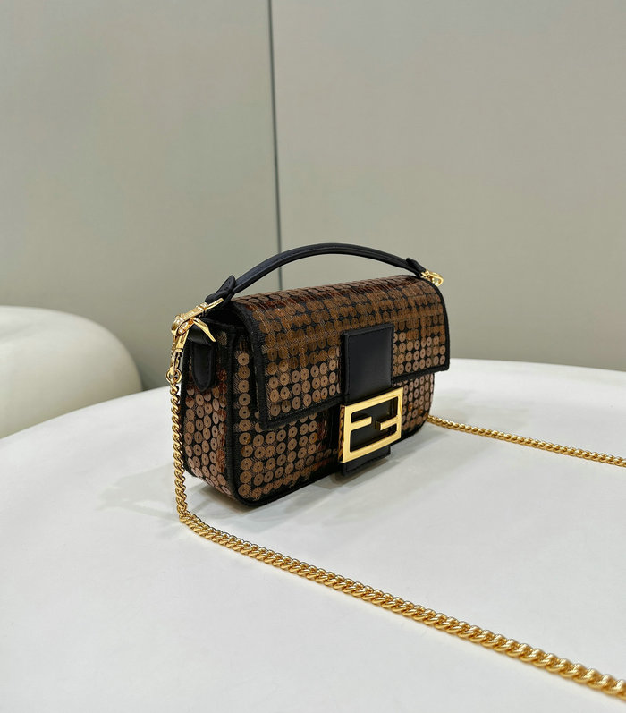 Fendi Baguette Mini Bag with sequins F8623S