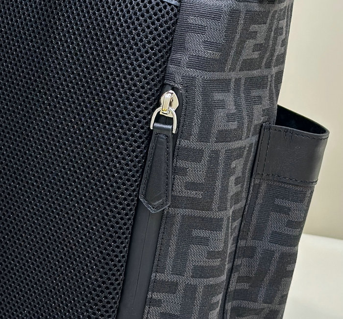 Fendi FF Jacquard Strike Medium Backpack Black F8583