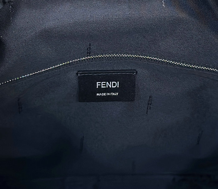 Fendi FF Jacquard Strike Medium Backpack Black F8583