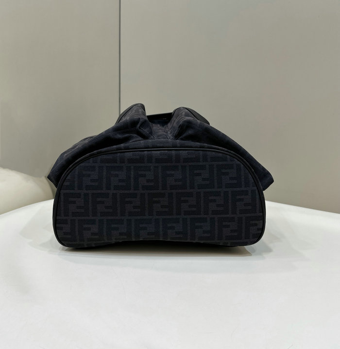 Fendi FF Jacquard Strike Medium Backpack Black F8583