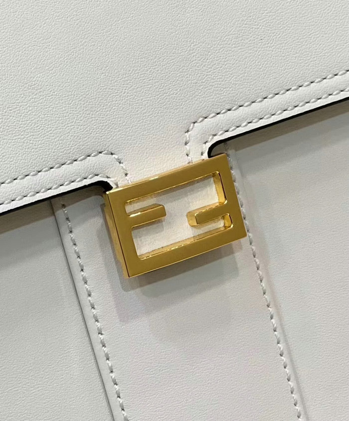 Fendi Peekaboo Iseeu Medium Bag White F8596