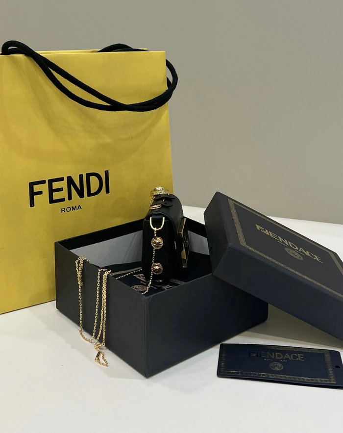 Fendi Versace Fendace Nano Baguette Black F8567