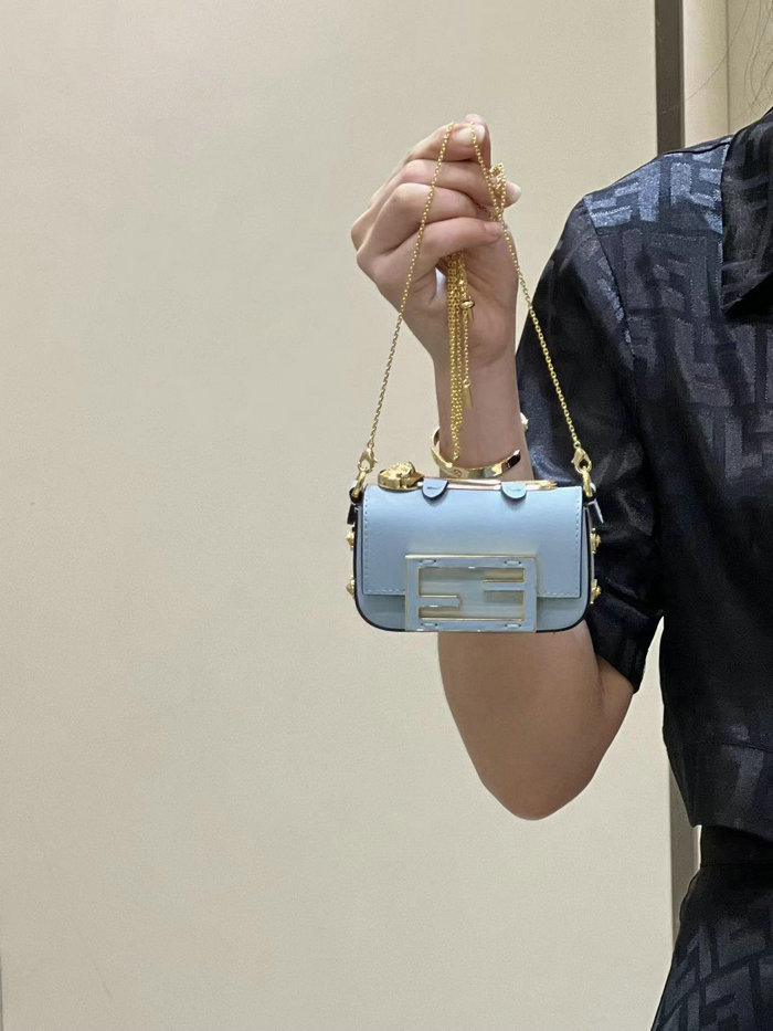 Fendi Versace Fendace Nano Baguette Blue F8567