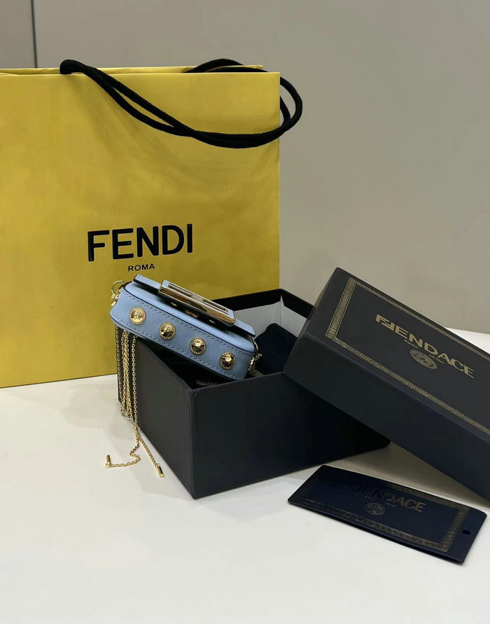 Fendi Versace Fendace Nano Baguette Blue F8567