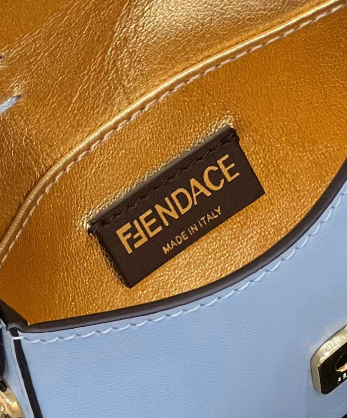 Fendi Versace Fendace Nano Baguette Blue F8567