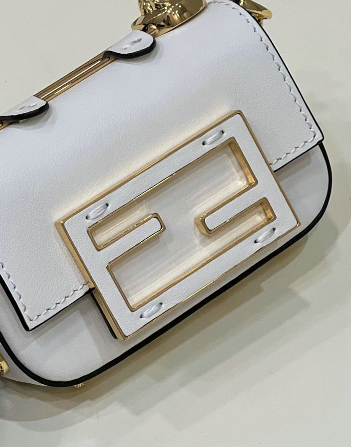 Fendi Versace Fendace Nano Baguette White F8567